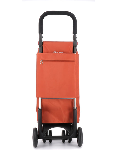 Ostoskärry I-Bag MF oranssi 4 renkaalla, 2 kääntyvällä eturenkaalla ja säädettävällä kahvalla - Image 4