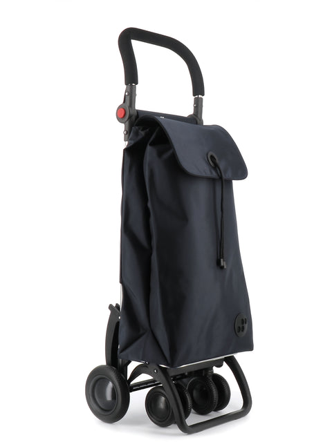 Ostoskärry I-Bag MF siniharmaa 4 renkaalla, 2 kääntyvällä eturenkaalla ja säädettävällä kahvalla - Image 1