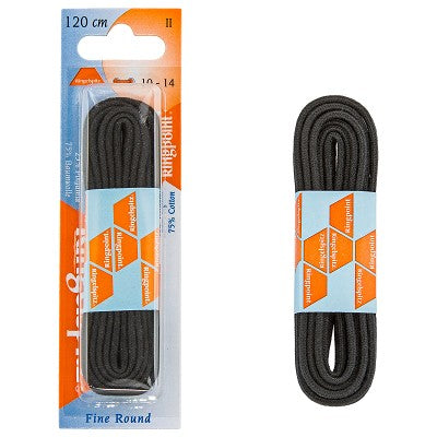 Kengännauhat mustat 120cm - Image 1