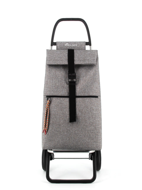 Ostoskärry Big Tweed harmaa 2 isolla renkaalla - Image 1