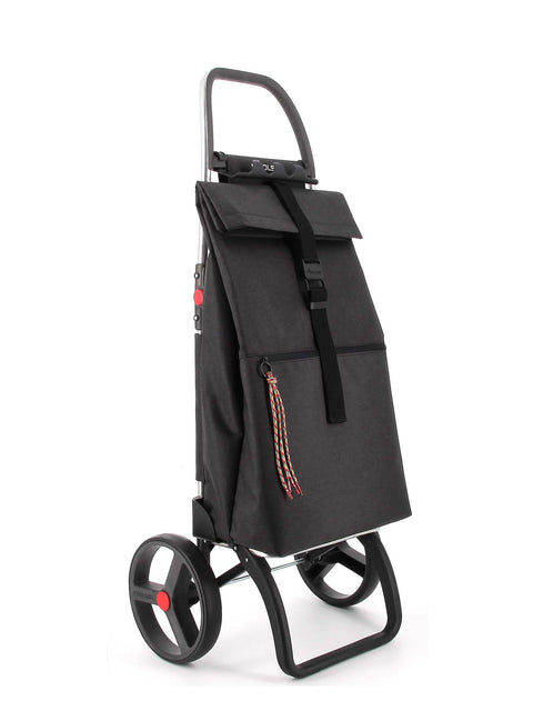 Ostoskärry Big Tweed musta 2 isolla renkaalla - Image 1
