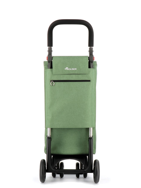 Ostoskärry Sbelta Tweed  vihreä 4 renkaalla, 2 kääntyvällä eturenkaalla ja säädettävällä kahvalla - Image 3